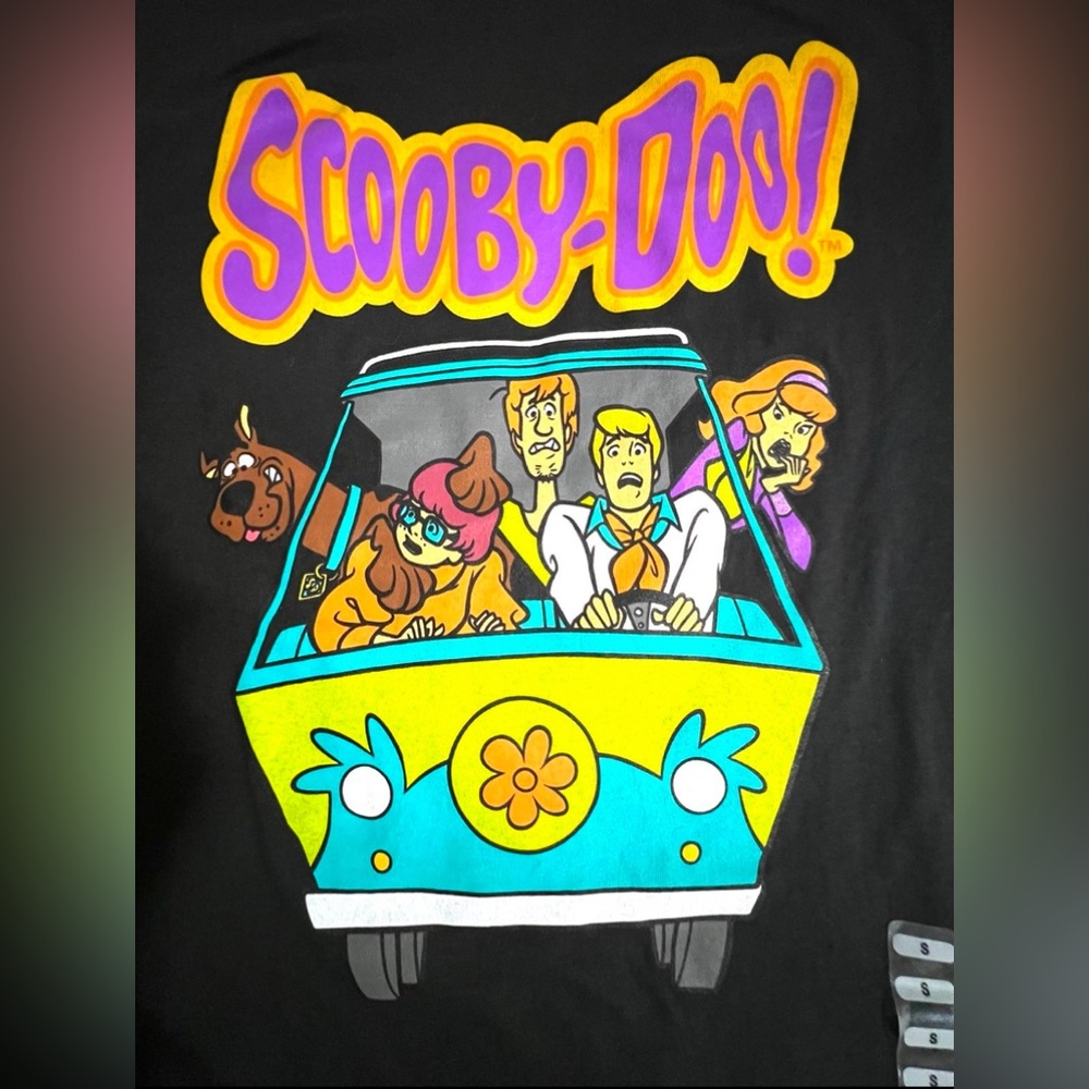Scooby-Doo Black Tee Shirt Size Small Short Sleeve Shirts Cartoon Shirts Retro